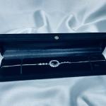 Blue Sapphire Centerpiece Bracelet – Silver & Zirconia Accents