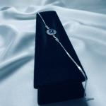 Blue Sapphire Centerpiece Bracelet – Silver & Zirconia Accents