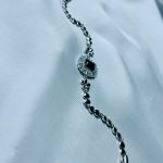 Black Onyx Centerpiece & Heart-shaped Links Bracelet – Silver & Zirconia Accents