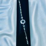 Black Onyx Centerpiece & Heart-shaped Links Bracelet – Silver & Zirconia Accents