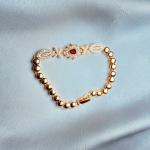 Ruby Floral Bracelet – Gold-Plated & Zirconia Accents