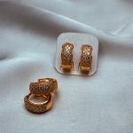 Radiant Gold & Crystal Encrusted Hoop Earrings