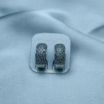 Sparkling Silver & Zirconia Hoop Earrings