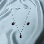Crimson Royale – Ruby-Inspired Necklace & Earrings Set