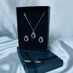 Crimson Royale – Ruby-Inspired Necklace & Earrings Set