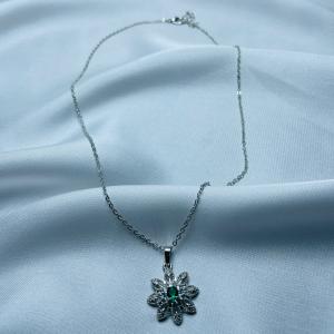 Enchanted Blossom Elegant Silver Necklace