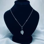 Elegant Leaf Silver Pendant Necklace