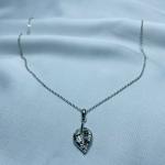 Elegant Leaf Silver Pendant Necklace