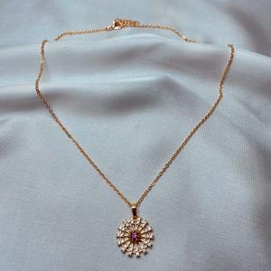 Gold Radiance Pendant Necklace