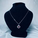 Scarlet Bloom Pendant Necklace