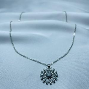 Celestial Spark Silver Pendant Necklace